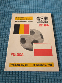 1986 WC Qualifying Poland vs Belgium football program