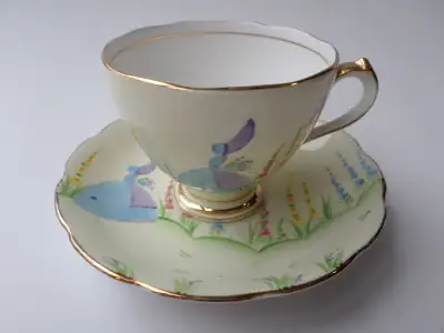 Vintage Roslyn Fine Bone China Tea Cup & Saucer_VIEW OTHER AD_, View more