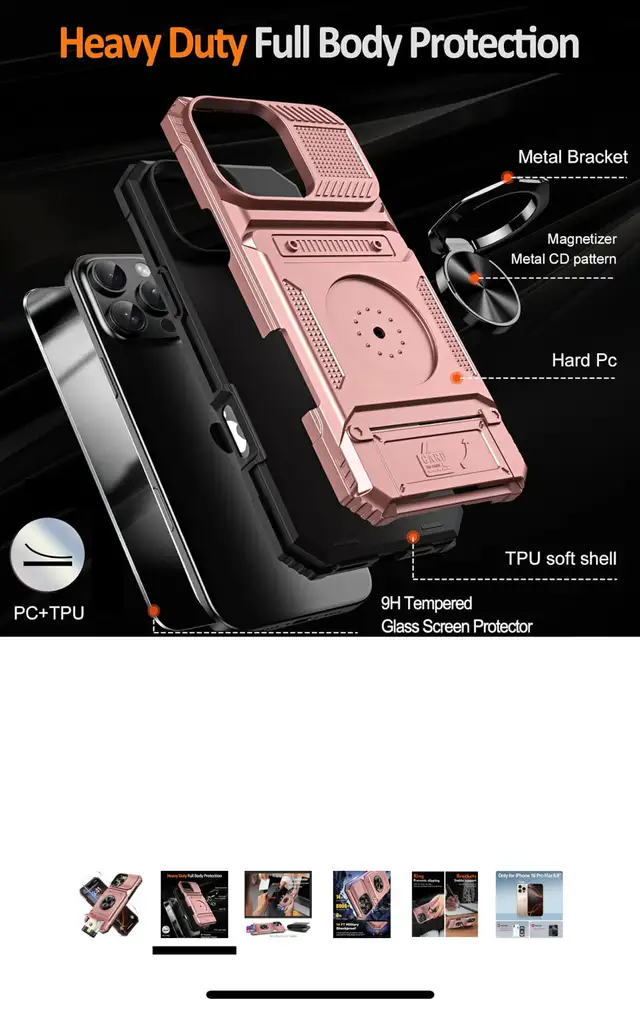 Phone case for iPhone 14 Pro - New - Rose Gold in Cell Phone Accessories in Kitchener / Waterloo - Image 6