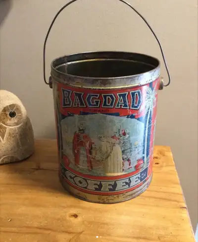 Vintage Bagdad 5 Lb Coffee Tin , View more
