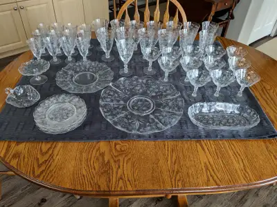 FOSTORIA glassware (1937 chintz pattern) collectible, View more