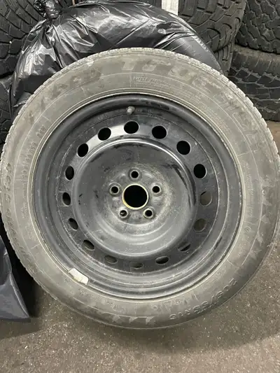 This is a used set of rims and tires, perfect for winter driving with the tire size 205/55R16, ready...