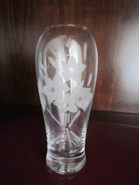 Hand Blown Schmid Crystal Vase & Porcelain Vase