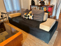 Modern Black Sofa Cameleon Normand Couture Shermag