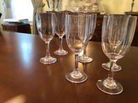 6 Acrylic Long Stem wine/ champagne glasses