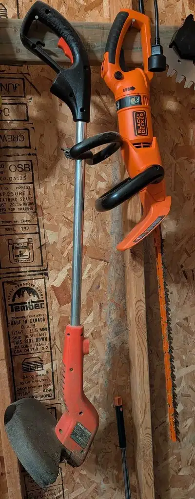 lawn string trimmer and hedge trimmer , View more