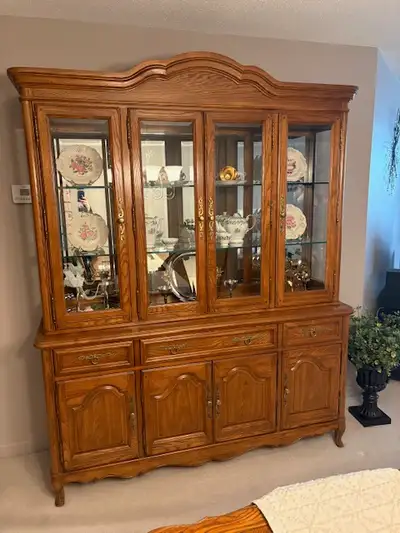 Solid Oak Dining Room Set, View more