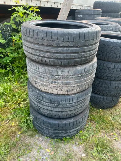 USED SET MICHELIN PILOT SPORT 245/40R18 TREAD x3 7/32 x1 5/32 DOT 2013 x3 2012 x1 CASH AND CARRY