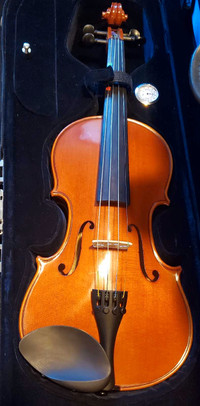 Violin with case, bow, rosin. 