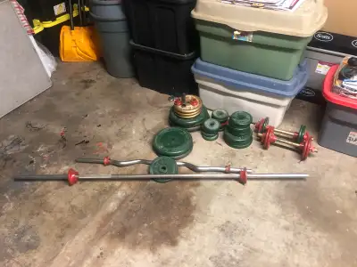 Vintage Metal Weights Includes - York / McCoy / Weider 200 lbs +, View more