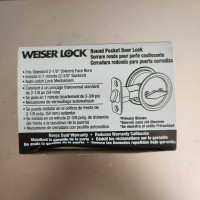 Weiser Round Pocket Door Lock Brand New