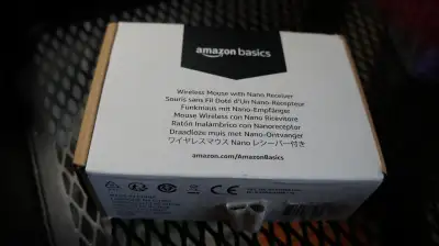 AmazonBasics Wireless Computer Mouse with Nano Receiver. The Mouse is BRAND NEW IN THE BOX ($18.99 +...