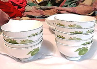 9 PCS EJH CHENG'S PORCELAIN BOWLS