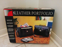 Leather portfolio bag -new