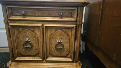 Stanley Double door with drawer solid wooden side table, View more