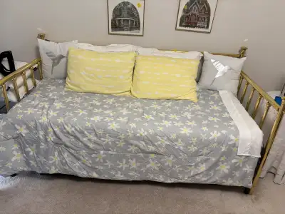 Brass trundle bed , View more