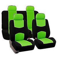 Housses de sièges d'auto complet en tissu vert et noir