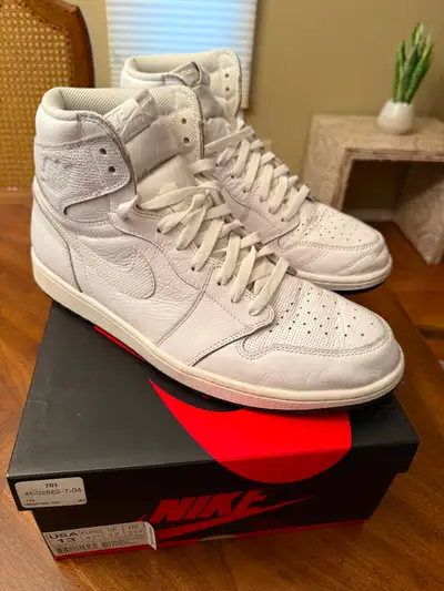 Men's Air Jordan 1 Retro High OG "White Perforated" Size 13, View more