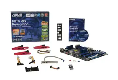 ASUS P6T6 WS REVOLUTION  motherboard and ATX case, View more