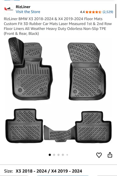 Rizliner Floor Mats BMW X3 X4, View more
