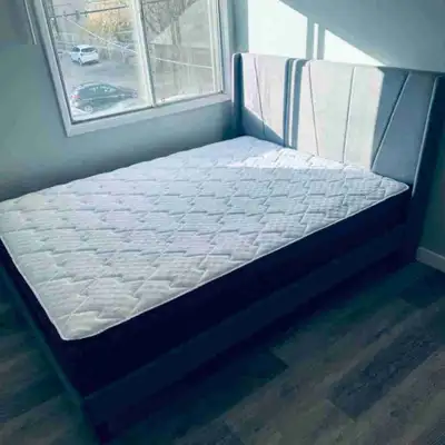 king size bed with mattres, View more