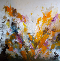 Abstract Painting, Peinture sur toile abstraite by Pat!! 30" in