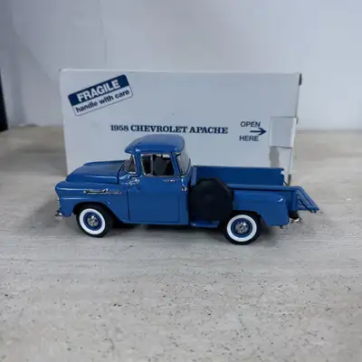 Danbury Mint 1958 Chevrolet Apache Pick-up Truck 1/24 scale diecast Blue. Hello buyer, If you see th...