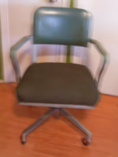 Fauteuil Strafor sur roulettes pour bureau de métal Vantage Industriel. !950-1955 Original à 100% co...