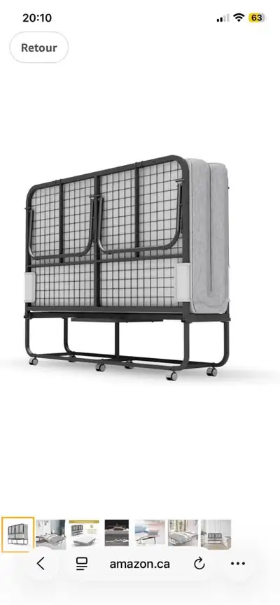 Lit pliable avec matelas / Folding bed with mattress, View more