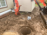 Septic cover dig up and riser cover installation 