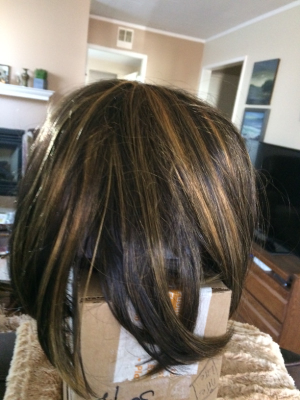 New Brunette Amanda Lux Hair Wig (shoulder length) $455 in Costumes in Port Alberni