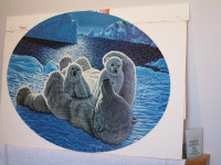 mounted puzzle #12 - The Polar Bear Family