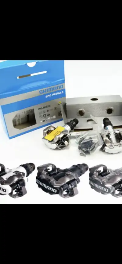 New Shimano PD-M520 SPD Mountain Bike Pedals & Cleats SM-SH51, View more