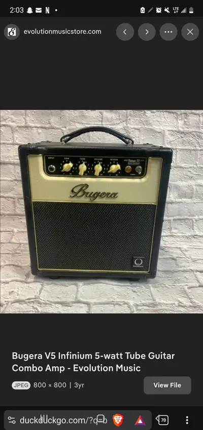BUGERA V5 Tube amp, View more