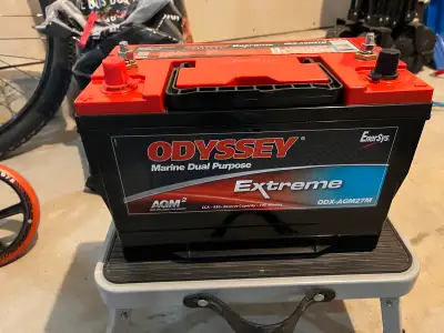 Never used battery. ODX-AGM27M Purchased for our camper and never used. Sold the camper before we us...