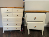 Solid wood dresser and nightstand 