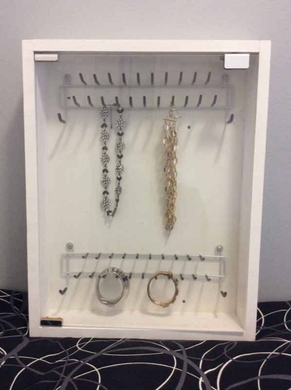 White Wood Necklace & Bracelet Organizer Cabinet in Hutches & Display Cabinets in City of Toronto