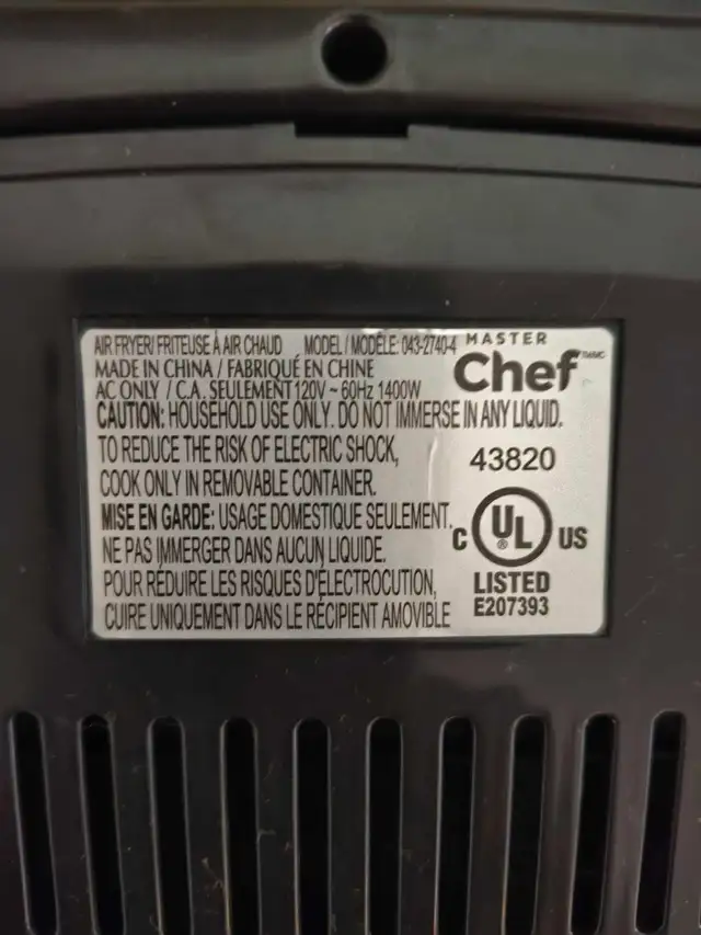 Master Chef Air Fryer in Microwaves & Cookers in Oakville / Halton Region - Image 4