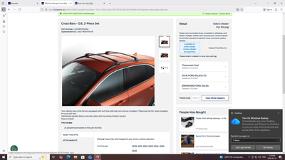 I have these 1 year old Ford escape crossbar set. Recently traded in the vehicle and do not need the...