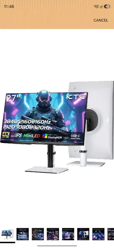 NEW KTC 27" 4K MiniLED Gaming Monitor (G27P6), View more