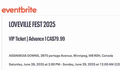 Loveville Fest 2025 VIP TICKETS x2 , View more