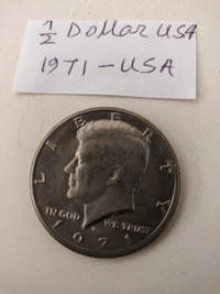 Uncirculated 1971 US Half Dollar Silver Coin