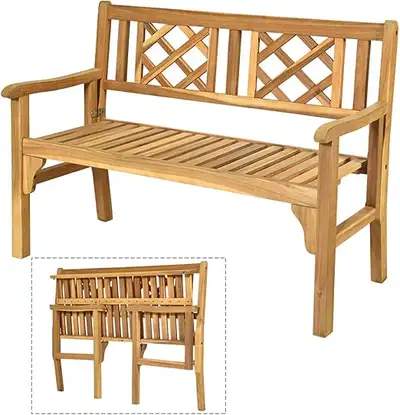 Brand newWooden Patio Bench, 4 Ft Foldable Acacia Wood, View more