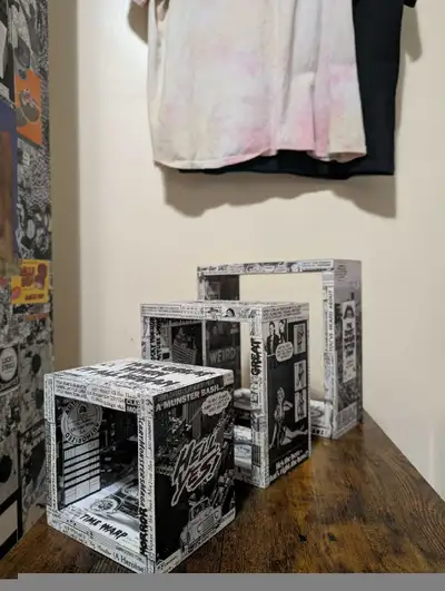 3-piece Floating Cube Shelves, View more