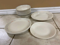 Corelle cream or beige colour plates, dishes, bowls