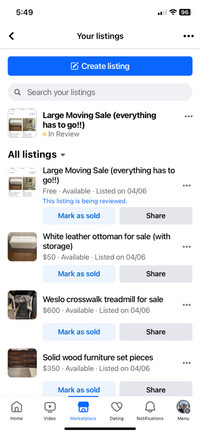 Large moving sale (everything has to go) 