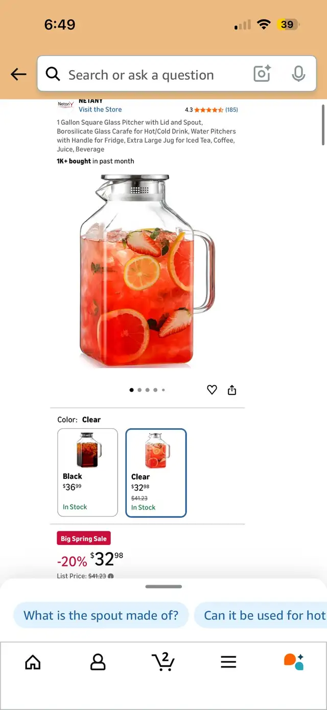 Glass Pitcher414907915505520640