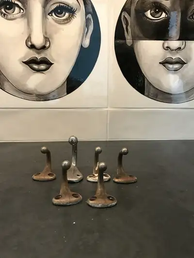 Six Antique Hooks from 1938 Bungalow, View more