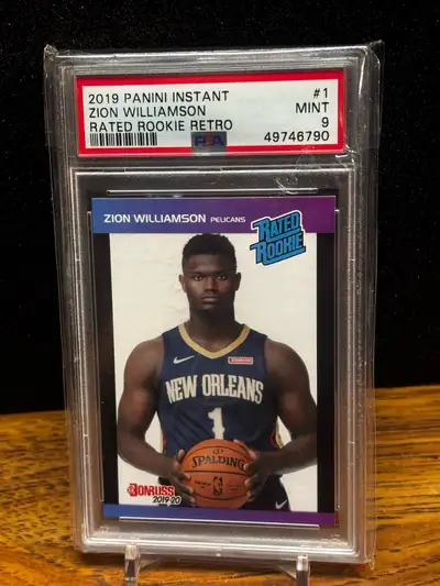 Williamson RC 2019 Panini Instant Rated Rookie Retro PSA 9, View more