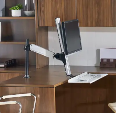 Very sturdy and versatile for your home or office desk. Monitor Sit to Stand can accommodate keyboar...